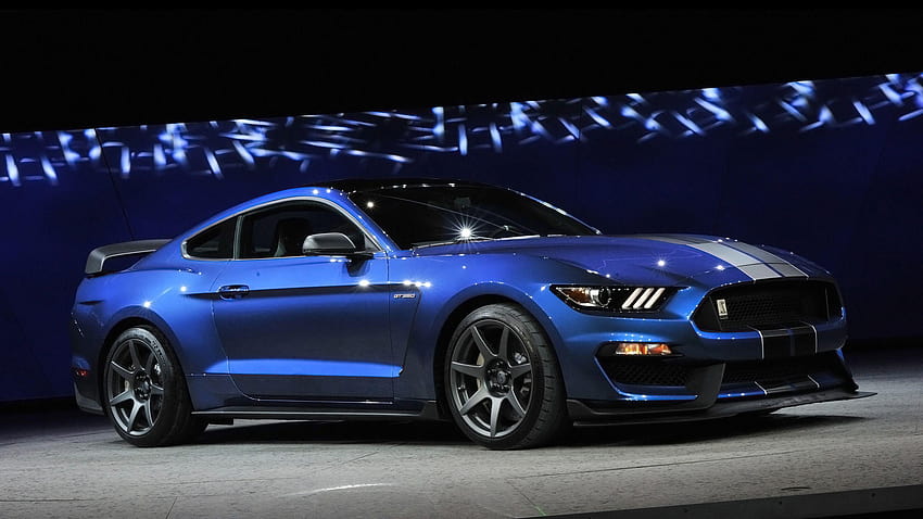 Blue Ford Mustang, blue mustang HD wallpaper