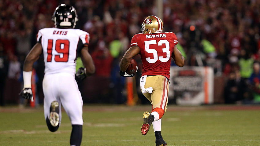 NaVorro Bowman interception return for toucown clinches playoff HD тапет