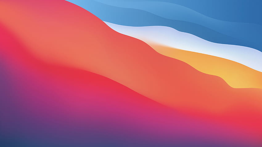 macOS Big Sur , 다채로운, 파도, 매끄러운, 스톡, Apple, 미학, 그라디언트 HD 월페이퍼