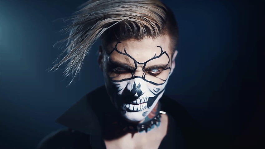 30 Scary of Halloween Makeup To Spook and Entrance, przerażający makijaż na Halloween Tapeta HD