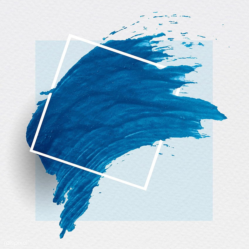 Blue brush stroke banner vector, brush strokes HD phone wallpaper