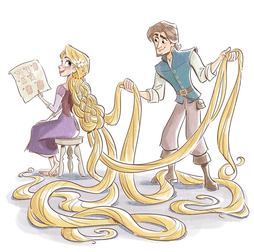 Disney Princess Tangled The Series: Илюстрация на книга с разкази HD тапет