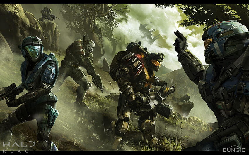 from Halo: Reach, halo reach spartans HD wallpaper
