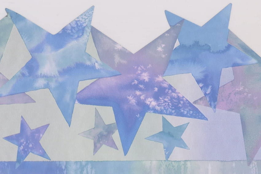 Púrpura azul verde estrellas borde abstracto diseño retro, rollo 15 'x 7, azul púrpura retro fondo de pantalla