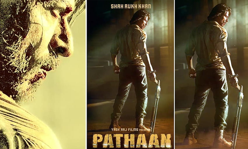 L'affiche brute et robuste de Shah Rukh Khan de Pathaan est sortie Fond d'écran HD