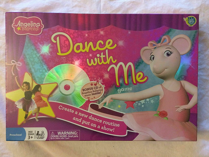 Gra planszowa Angelina Ballerina Dance With Me z dodatkową płytą CD dla dziewczynek w wieku 3 lat Tapeta HD