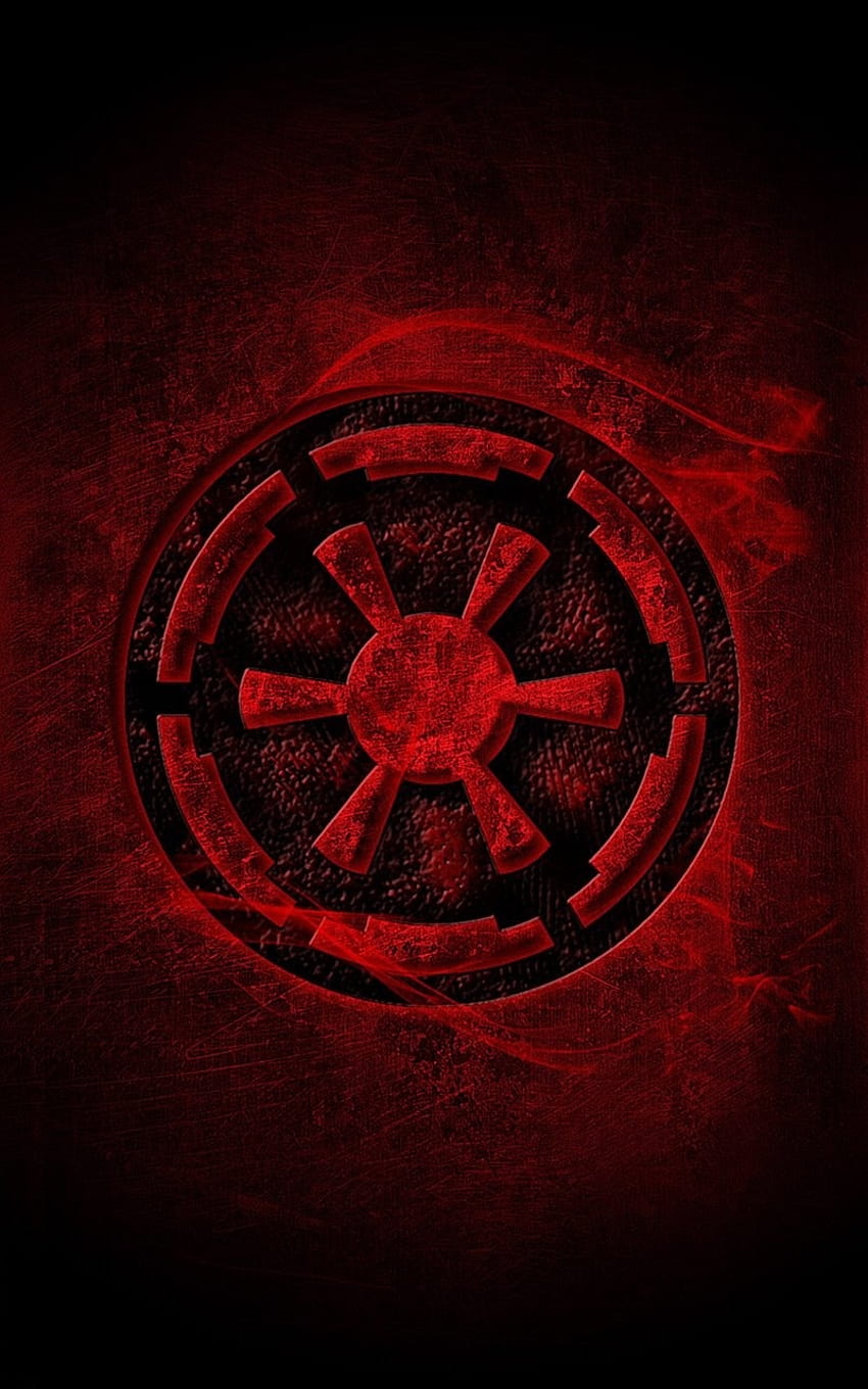 Logotipo del Imperio Galáctico de Star Wars iPhone, logotipo de fondo de pantalla del teléfono