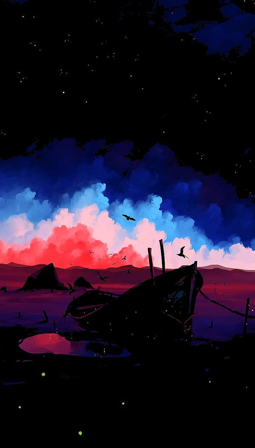 : amoled, dunkel, vertikal, schwarze amolierte Landschaft HD-Handy-Hintergrundbild