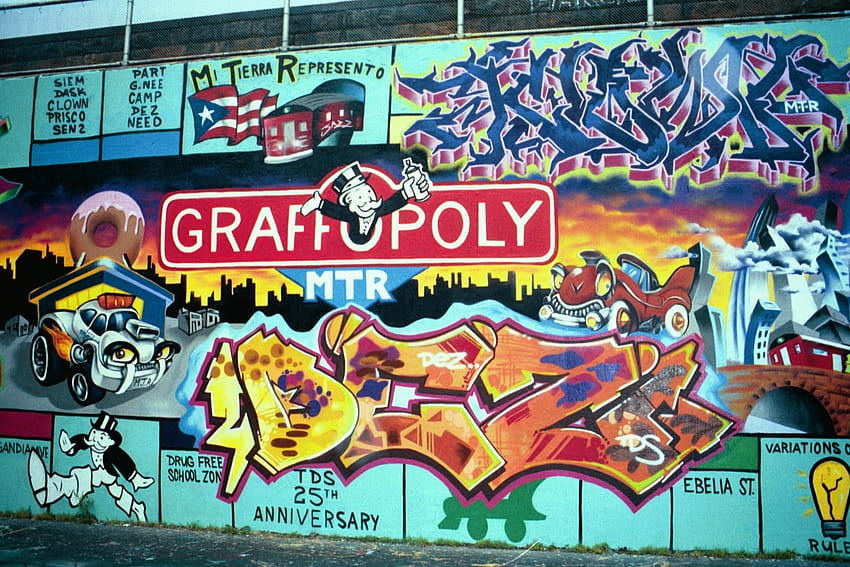 Graffiti Monopoly, alec monopoly art HD wallpaper