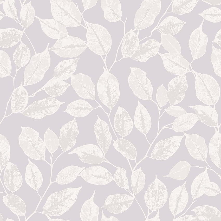 Rasch Leaf Pattern Nowoczesny metaliczny srebrny motyw liści Tapeta na telefon HD