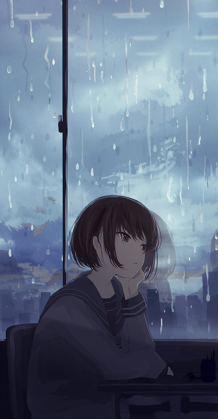 Pin about Manga art, Anime scenery and Anime on Only Anime, anime sad girl scenery HD phone wallpaper
