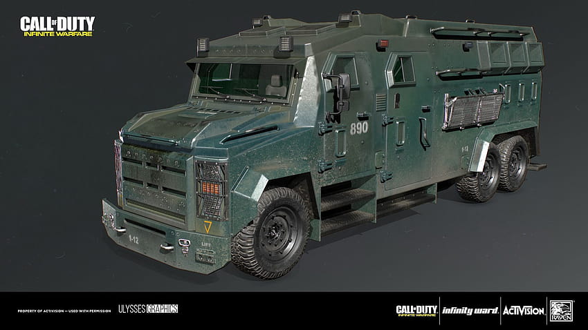 Pojazd więzienny, który miałem przyjemność wykonać dla Infinite Warfare Project. Zrobiłem high&bakes i tekstury., Call of Duty Infinite Warfare Vehicles Tapeta HD
