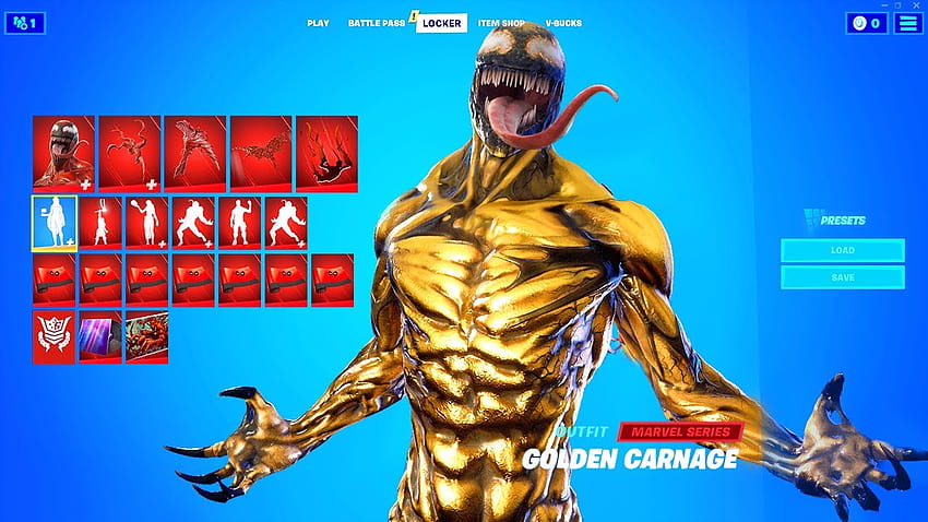 Golden CARNAGE Skin Fortnite シ HD Wallpaper | Pxfuel