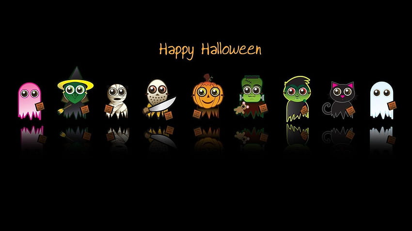 Cute Halloween Cartoon, halloween cartoon aesthetic HD wallpaper