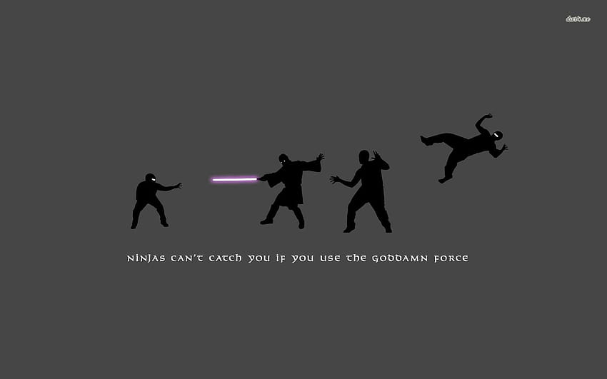 Use the force against the ninjas, against me HD wallpaper