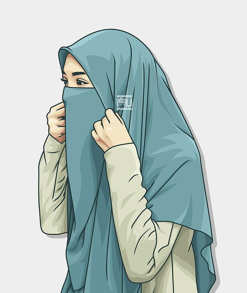 Aesthetic iphone hijab cartoon HD wallpapers | Pxfuel