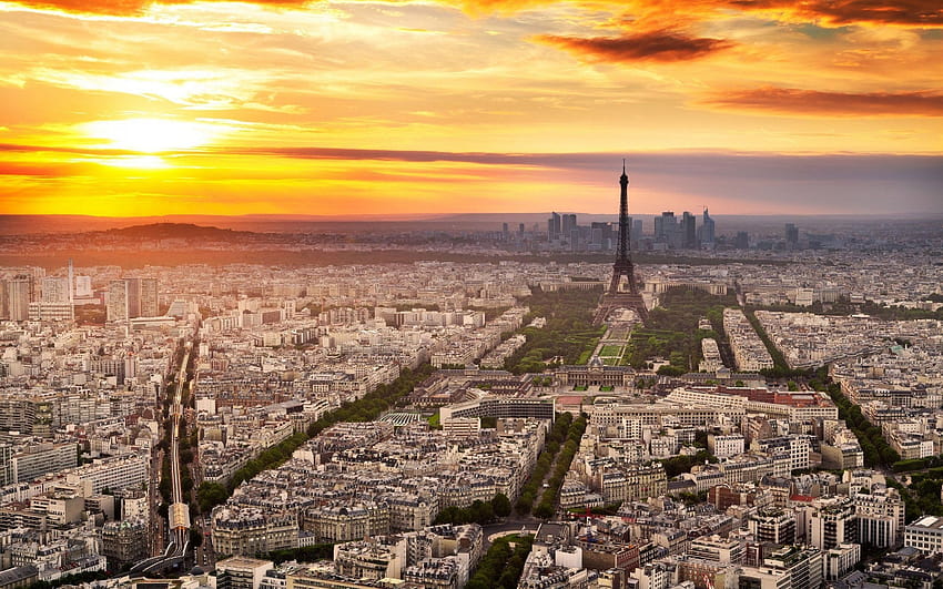 France Paris City Eiffel Tower Sky Clouds Sunset – Get, paris summer sunset HD wallpaper