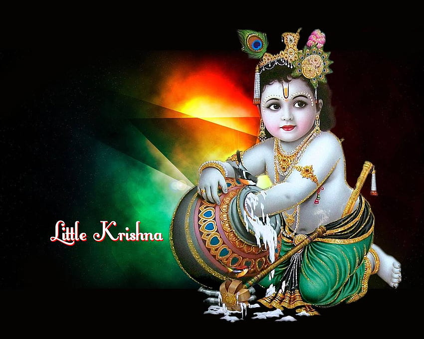 Baby Krishna Full Size, little krishna HD wallpaper