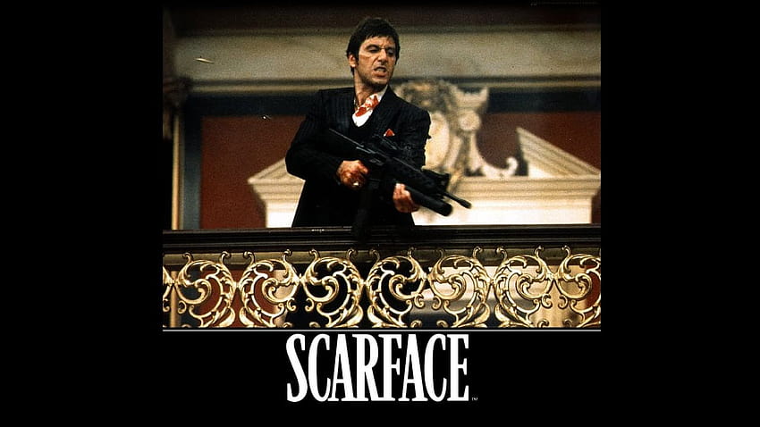 SCARFACE crimen drama película cartel de película arma oscura, cartel de caracortada fondo de pantalla