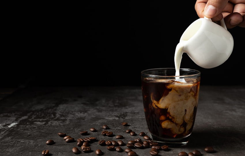 Milk and Coffee, iced americano HD wallpaper