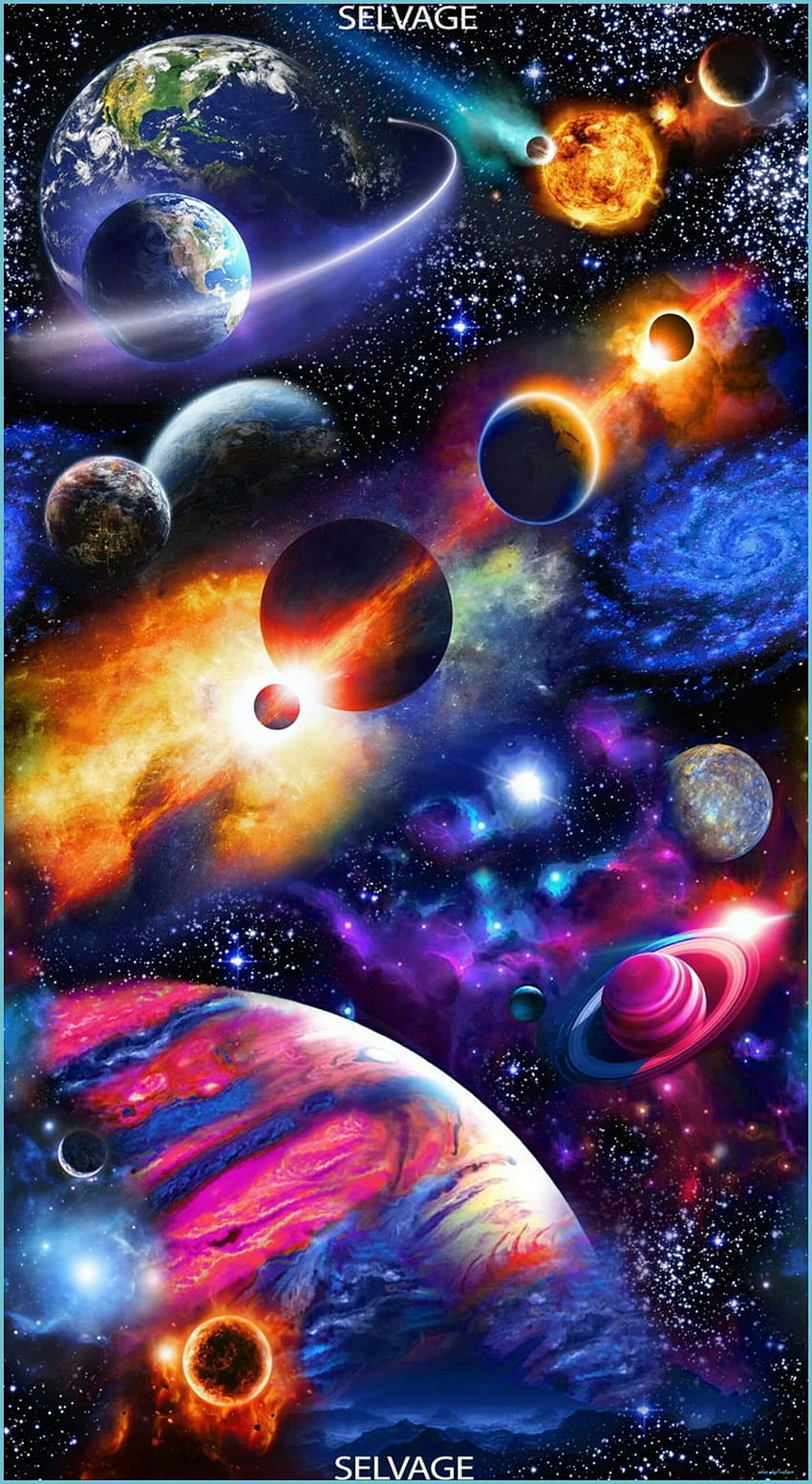 Weltraum-Galaxie-Planeten, alle Planeten HD-Handy-Hintergrundbild