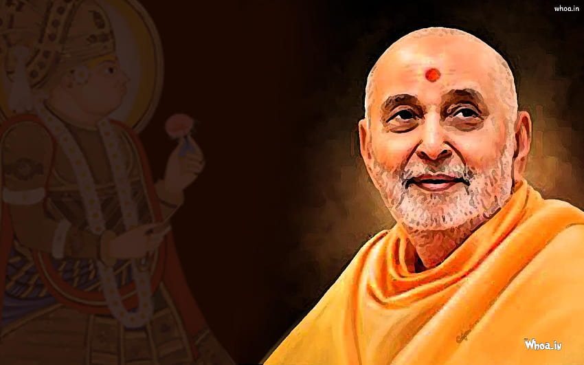 Senhor Swaminarayan Pramukh Swami, pramukh Swami Maharaj papel de parede HD