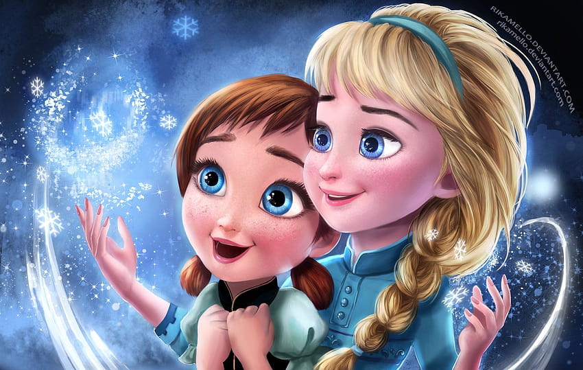 Baby Frozen, elsa dan anna sayang Wallpaper HD