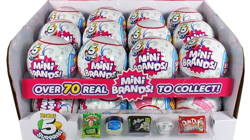 Zuru 5 Surprise Mini Brands Blind Box Full Case Unboxing Recensione Mini Doll Foods Sfondo HD