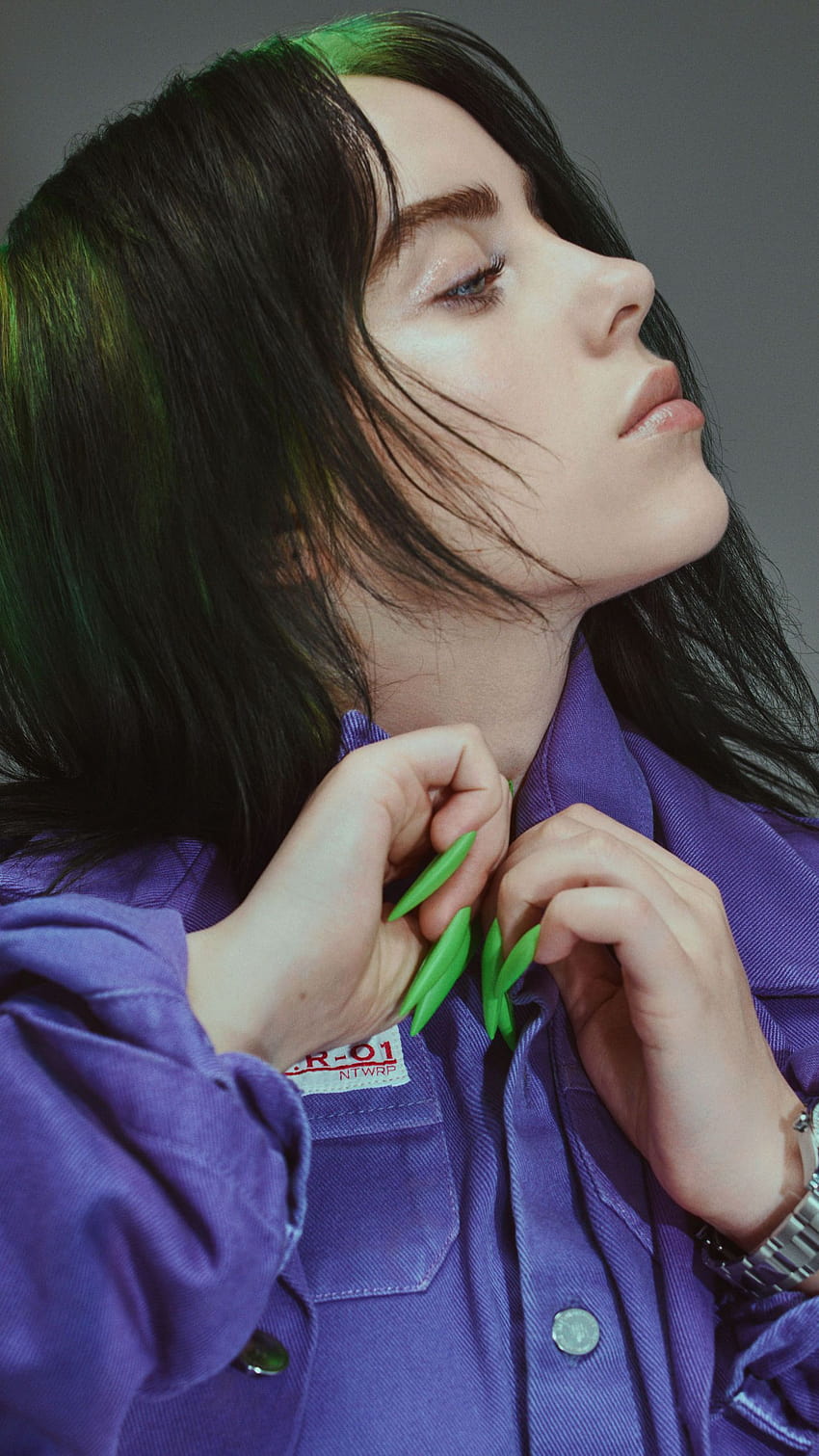 Musik/Billie Eilish, rambut hijau billie eilish wallpaper ponsel HD