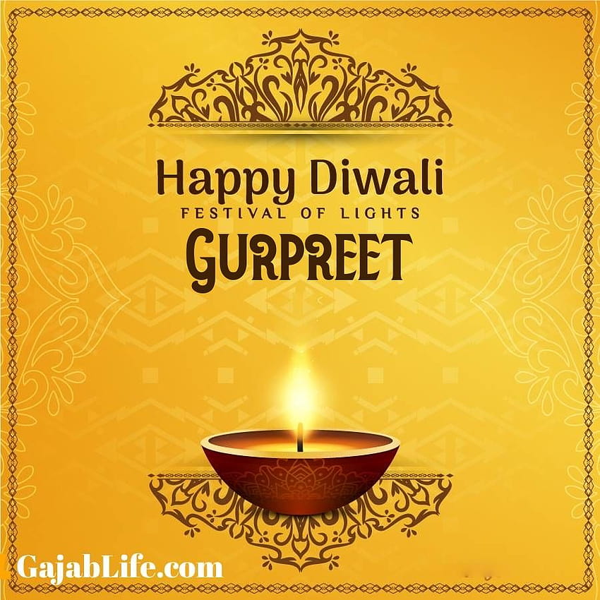 Gurpreet Wish Happy Diwali Quotes in English Hindi 2020 Greeting Card with  name HD phone wallpaper | Pxfuel