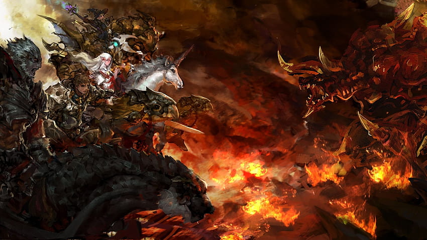 Ifrit 및 Odin 2PCom Final Fantasy XIV Heavensward 뉴스 [3801x1691] for your , Mobile & Tablet HD 월페이퍼