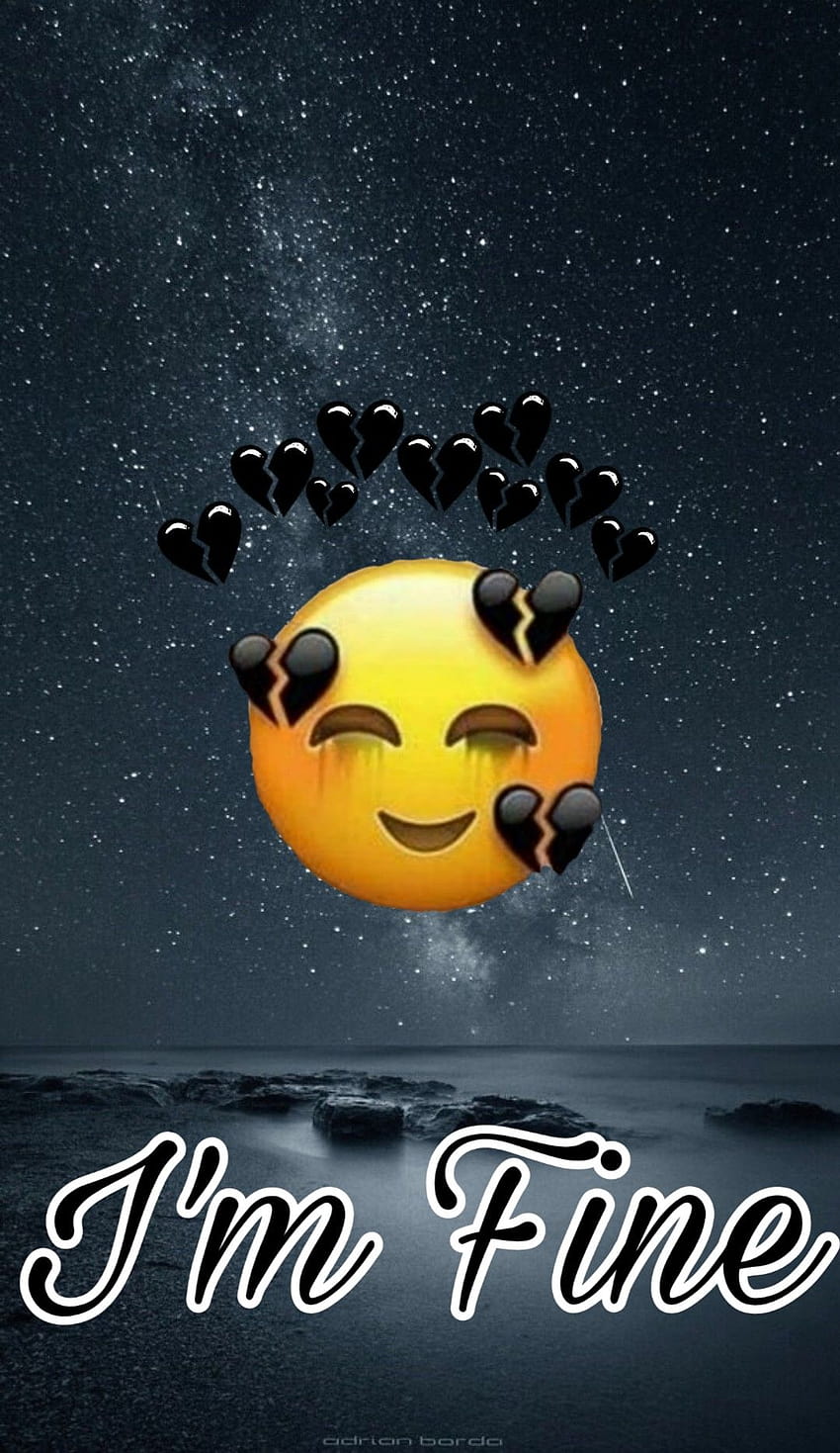 Im Fine Happy Sad Emoji, senang dan sedih wallpaper ponsel HD