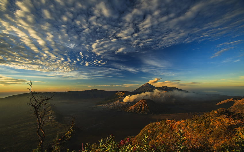 wulkan, dym, kraj, Mt, Merapi / i mobilne tła, mount merapi Tapeta HD