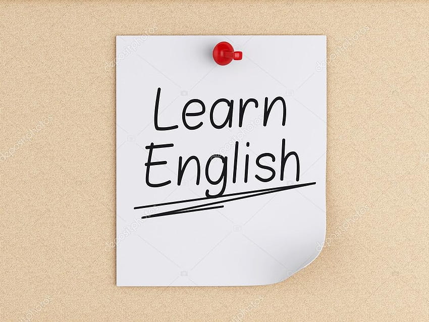 3d Aprender inglés, Word On Post fondo de pantalla