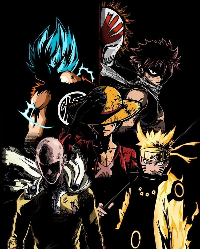 Naruto und Ruffy, Goku x Naruto HD-Handy-Hintergrundbild