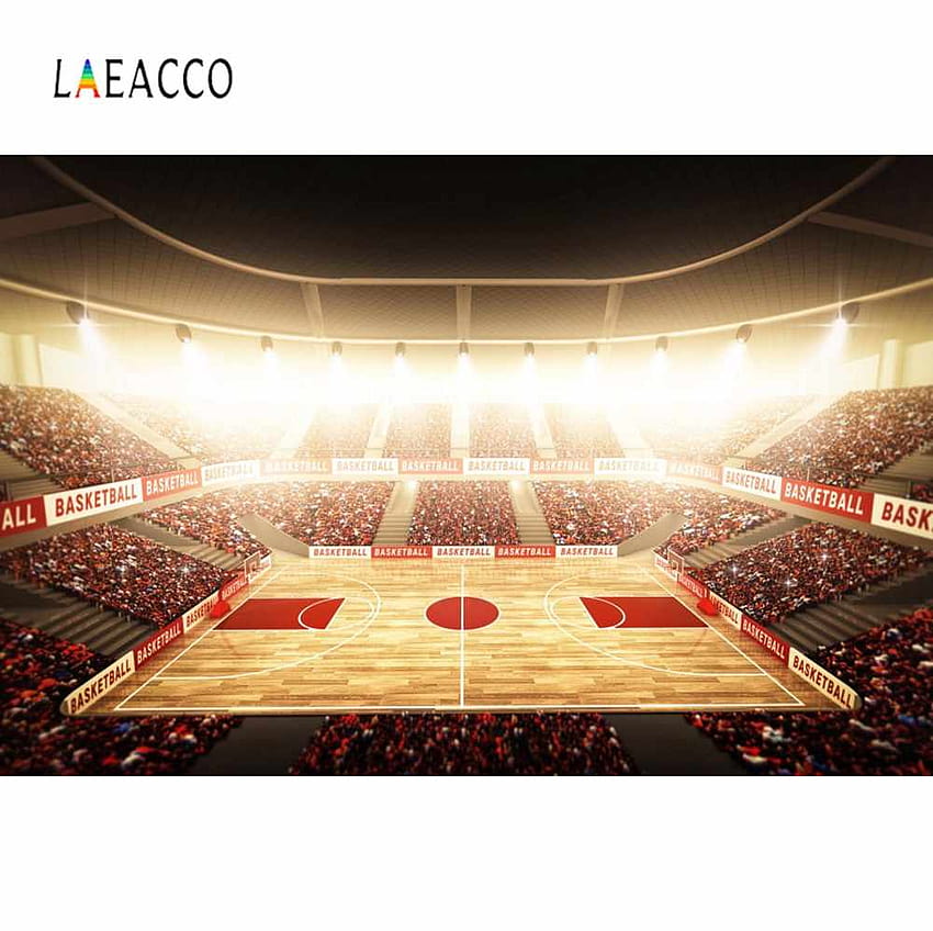 Laeacco 배경 NBA 농구 코트 경기장 스포트라이트 팬 패턴 초상화 배경 콜 스튜디오 HD 월페이퍼