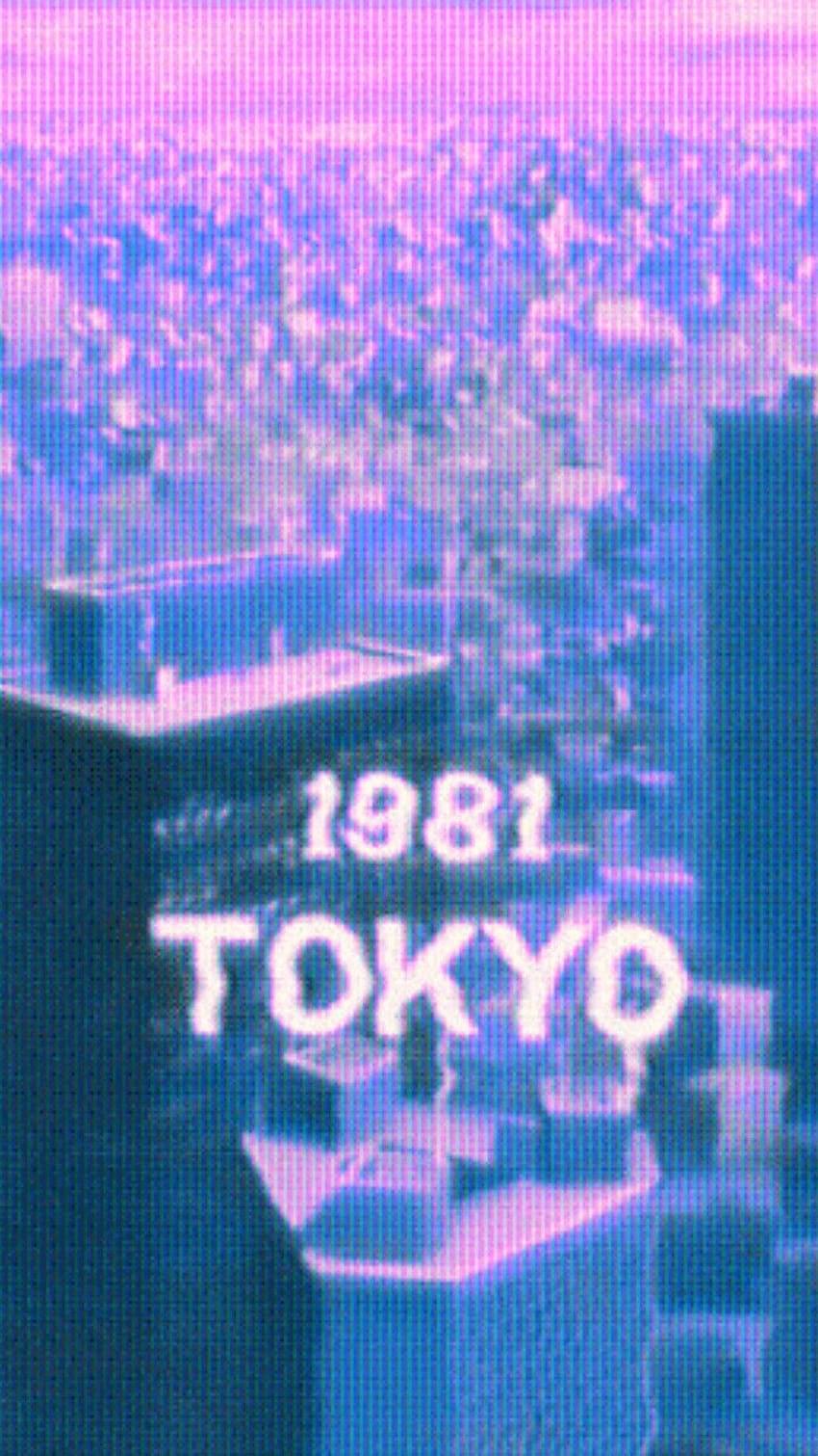 Tokyo Aesthetic, публикувано от Кристофър Джонсън, естетично японско лилаво HD тапет за телефон