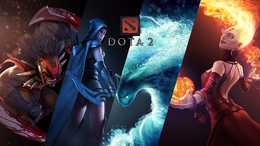 DOTA 2 リナ ブラッドシーカー ドロウ レンジャー ガールズ ファンタジー 1920x1080 高画質の壁紙