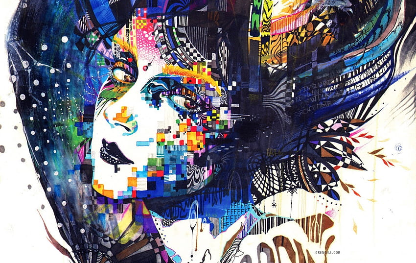 ใบหน้า มีสีสัน จิตรกรรม ประกอบ ศิลปะดิจิตอล ผู้หญิง นามธรรม จับแพะชนแกะ งานศิลปะ เหนือจริง Minjae Lee โมเสก ศิลปะ ศิลปะสมัยใหม่ ศิลปะประสาทหลอน » ผนังคุณสูง ตัดปะผู้หญิง วอลล์เปเปอร์ HD