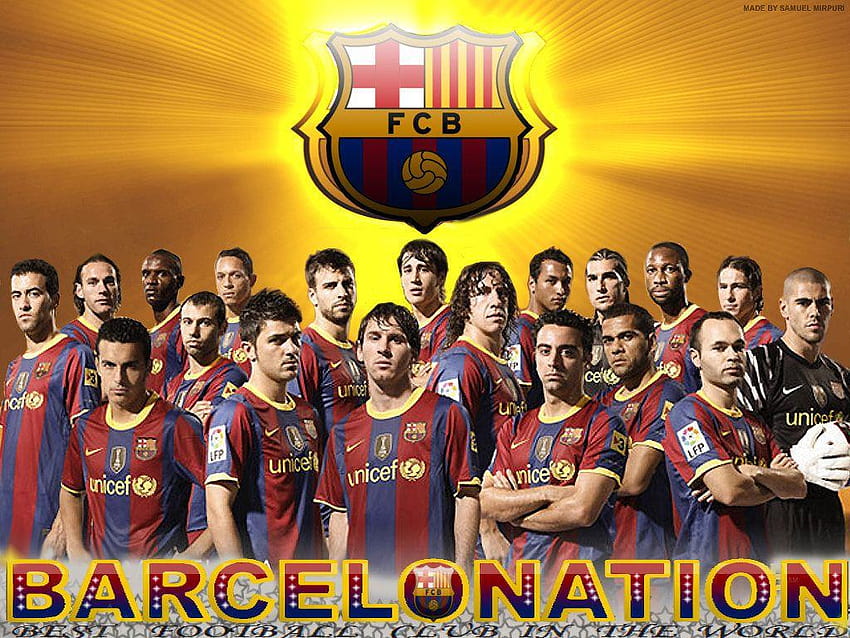 FC Barcelona Season 2010/11 Squad, barcelona squad HD wallpaper