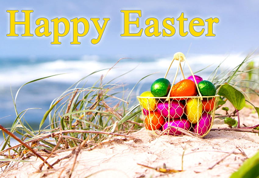 Easter holiday greeting cards, e, easter card HD wallpaper