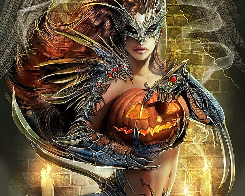 Halloween Fairy, halloween garden HD wallpaper