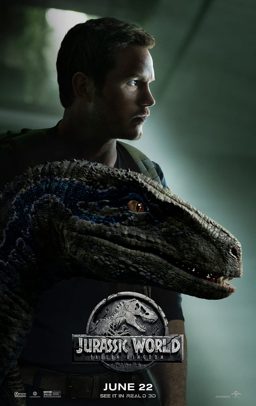 Yeni 'Jurassic World: Yıkılmış Krallık' Posteri, Owen Grady HD telefon duvar kağıdı