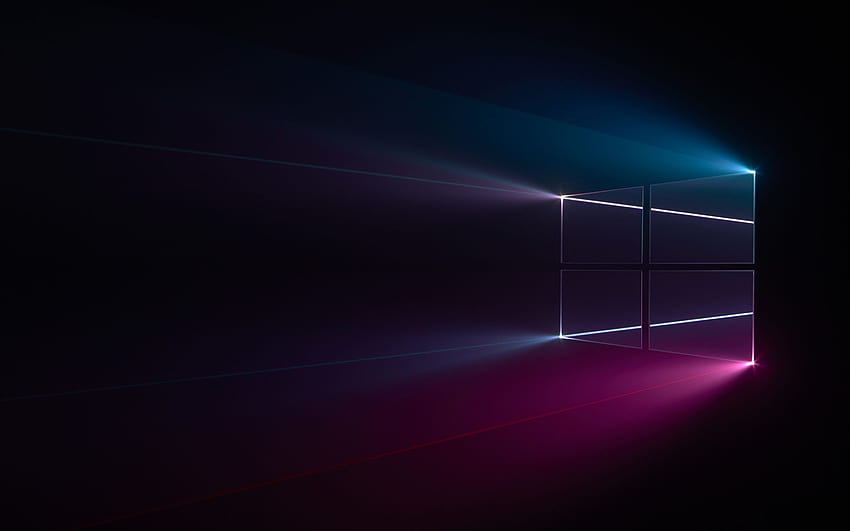 Windows 10 , Microsoft Windows, Colorful, Black background, Technology, technology color HD wallpaper