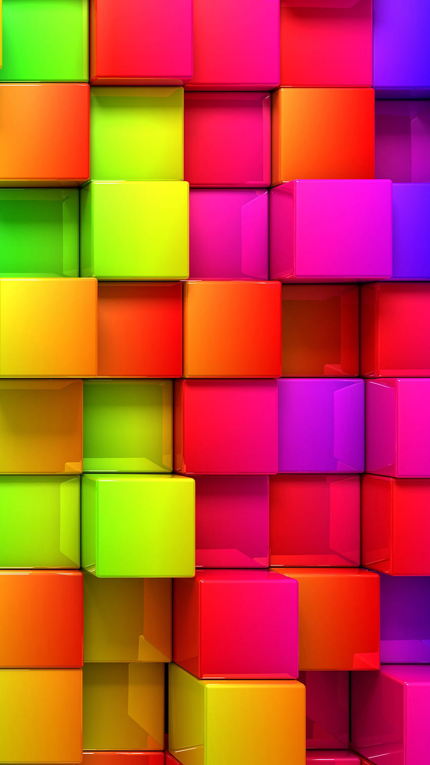 Blocs colorés iPhone Fond d'écran de téléphone HD