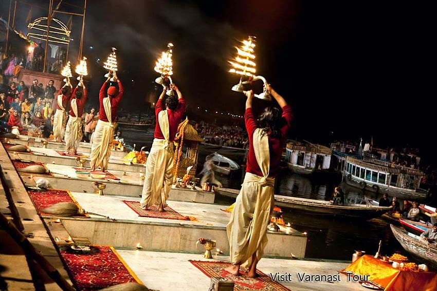 Ganga Aarti at Varanasi editorial photography. Image of holy - 32757212