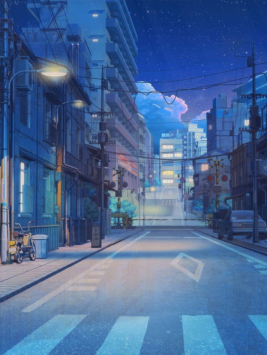 Obra de arte digital de la calle Japan Street illustration [1920x1080] para su, móvil y tableta fondo de pantalla del teléfono