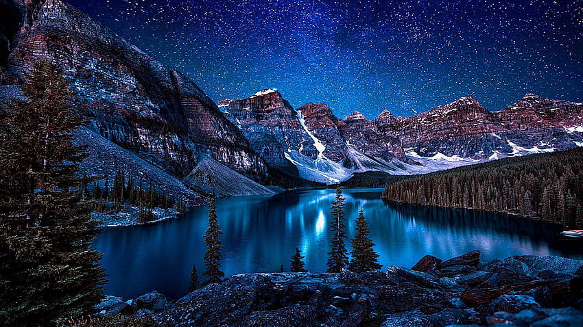 Fantástico lago Louise en Alberta Canadá r fondo de pantalla