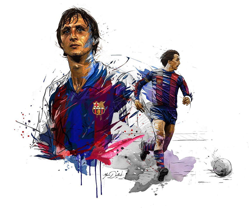 Barcelona'dan Johan Cruyff ., johan cruyff futbol toplamı HD duvar kağıdı