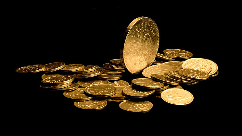 Denaro 25 di 27 – di denaro con monete d'oro, monete indiane Sfondo HD